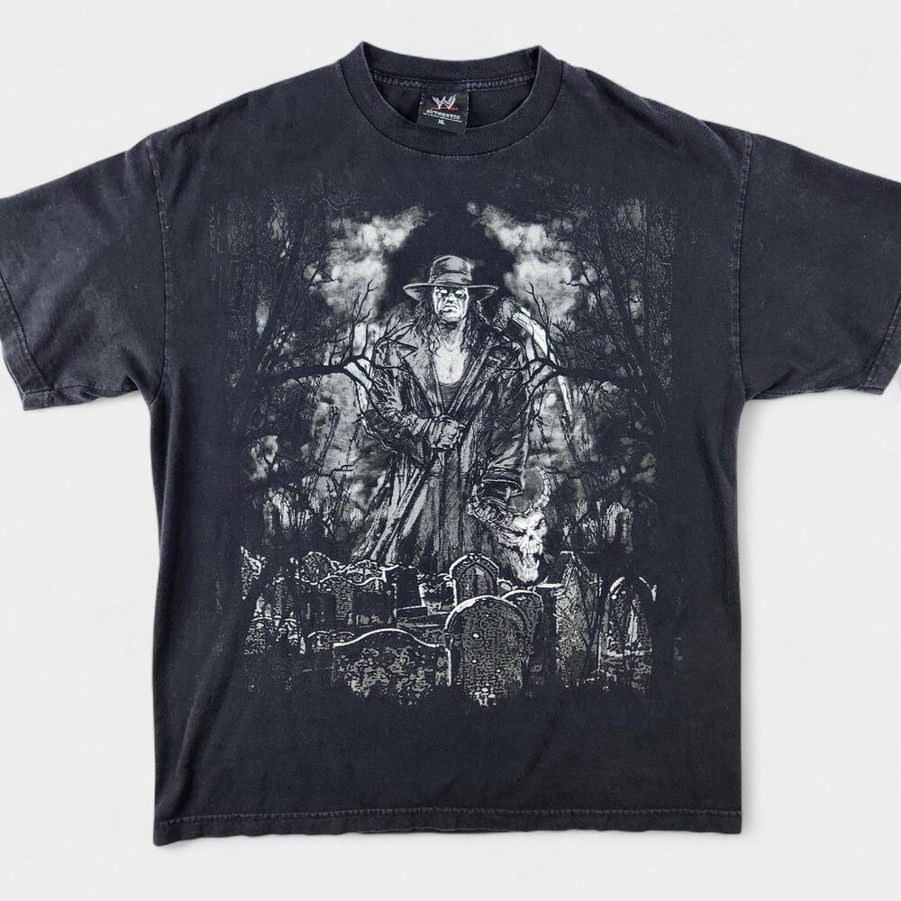 The Undertaker T-Shirt Mens XL Black Double Sided WWE 2007